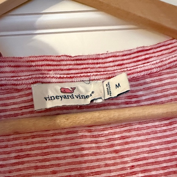 ✨ Vineyard Vines Red & White Striped 100% Linen Tank Top Size Medium EUC ✨ - Picture 3 of 5
